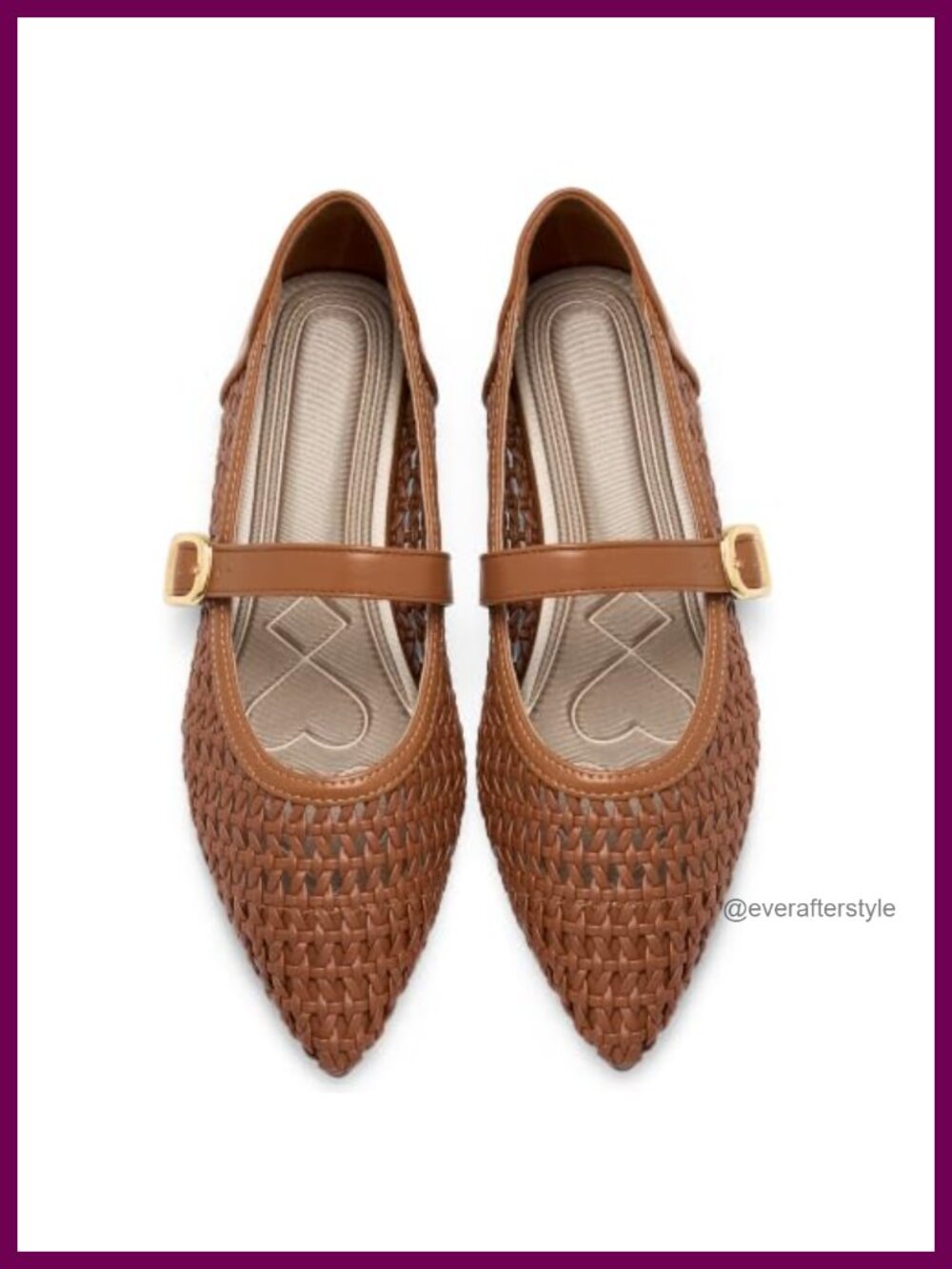 Women's Woven Mesh Mary Jane Ballet Flats Pointed Toe Comfort Shoes